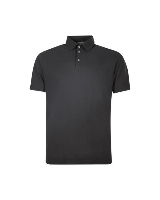 Zanone Black Polo Shirts for men