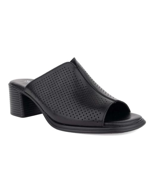 Santino Milano Blue Heeled Mules