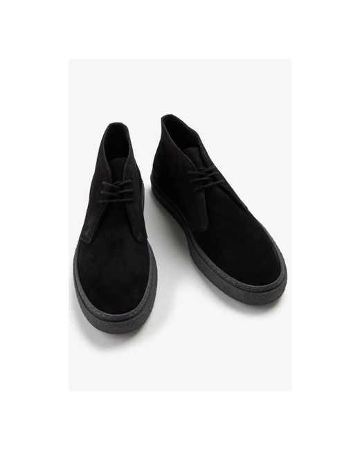 Fred Perry Black Lace-Up Boots for men
