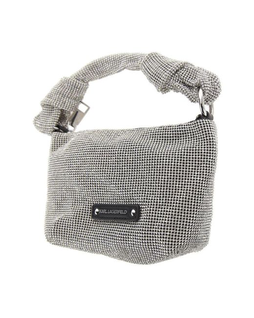 Karl Lagerfeld Metallic Kristall abendhandtasche