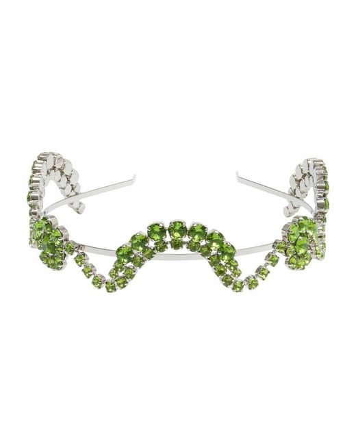 Simone Rocha Green Scalloped Sepal Headband
