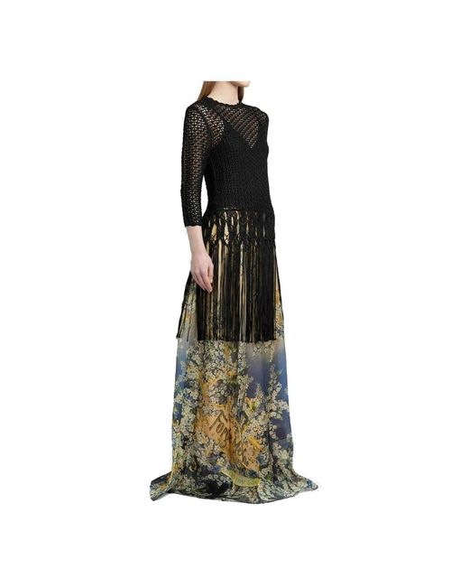 Zimmermann Black Gestrickter pullover mit fransen