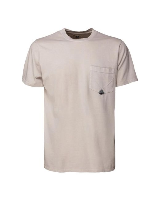 T-shirt pocket di Roy Rogers in Natural da Uomo