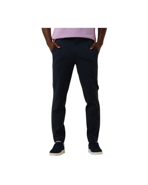 Plain Broeken ,Blauw ,Leer Josh 315 Chino's in het Blue voor heren