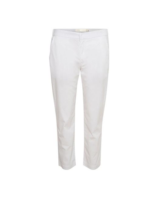 Pantaloni bianchi con vita elastica di Inwear in White