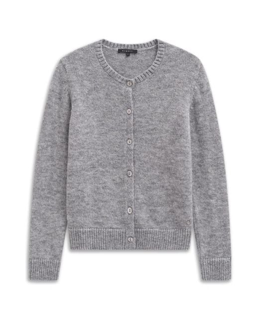 Bugatti Gray Cardigan Mit Rundhalsausschnitt Und Knopfleiste
