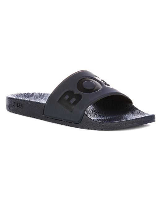 Boss Blue Sliders for men