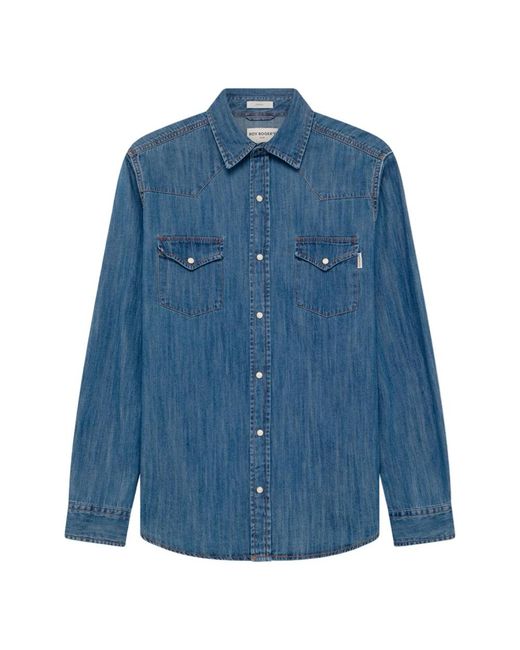 Roy Rogers Blue Denim Shirts for men