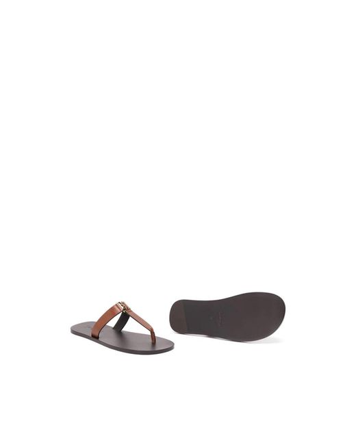 Saint Laurent Brown Flip Flops
