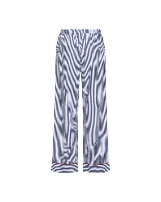 Mc2 Saint Barth Blue Wide Trousers