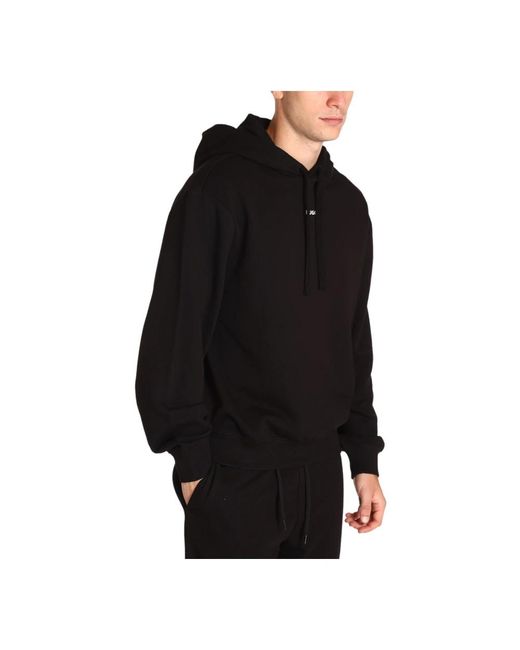 Boss Schwarzer hoodie mit elastischen bündchen und saum in Black für Herren