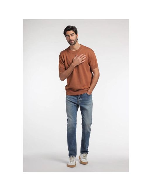Amaranto Red Round-Neck Knitwear for men