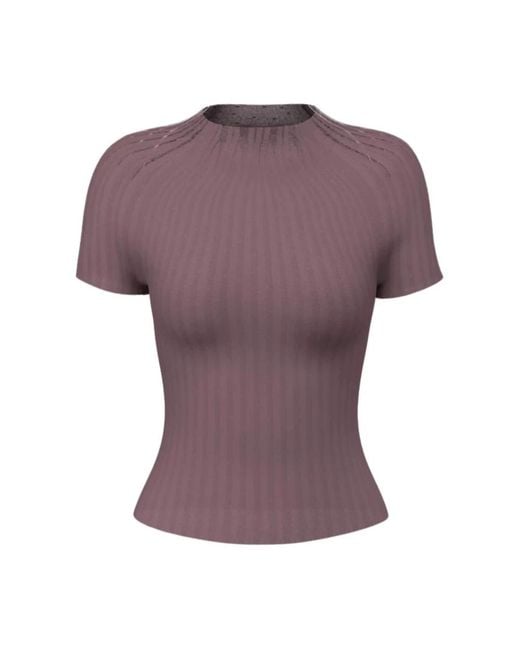 Guess Purple Round-Neck Knitwear