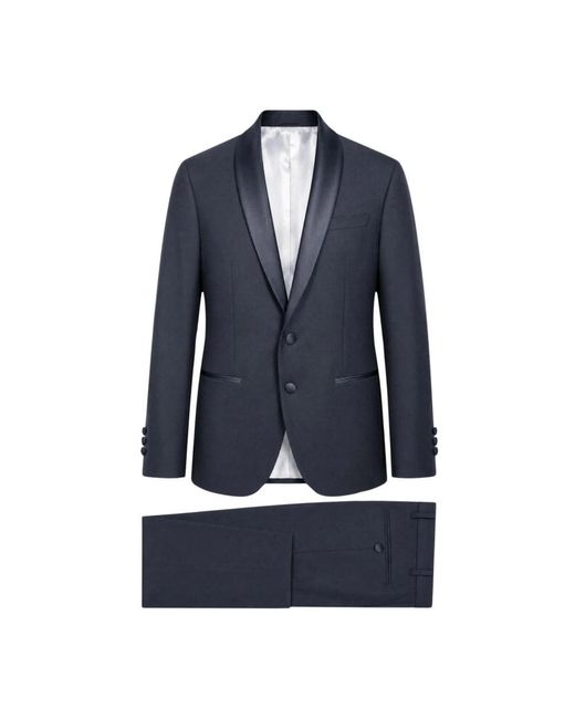Paoloni Blue Single Breasted Suits for men
