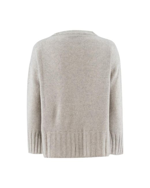 Le Tricot Perugia Wol Zijde Trui in het Gray