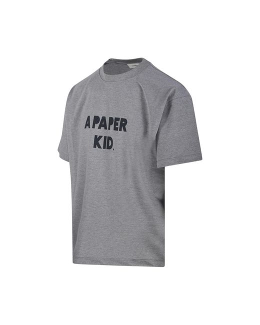 A PAPER KID Melange T-Shirt in Gray für Herren