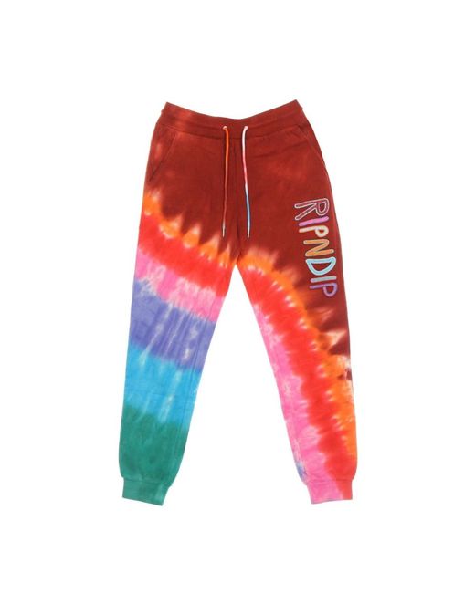 RIPNDIP Red Sweatpants for men