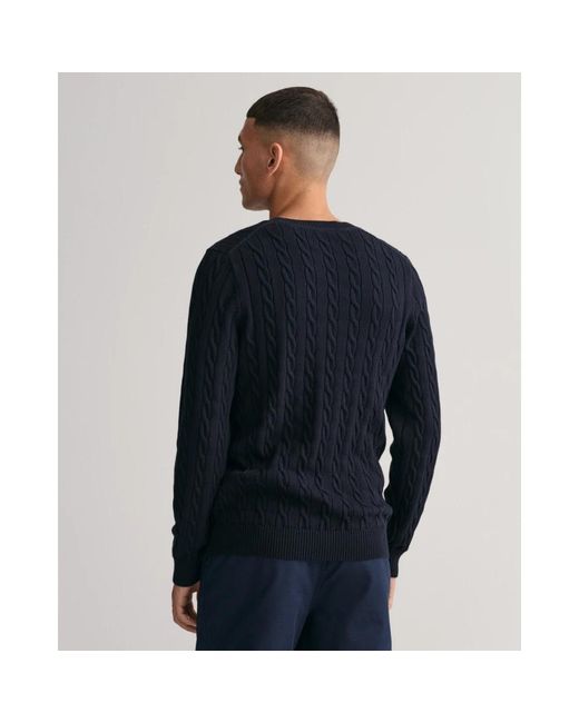 Gant Black Round-Neck Knitwear for men