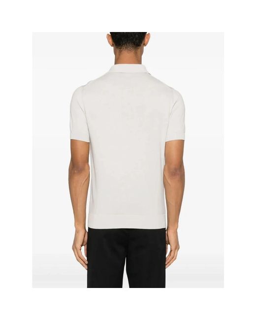 Fedeli Tops ,Ecru V-Hals T-Shirts En Polos in het White voor heren