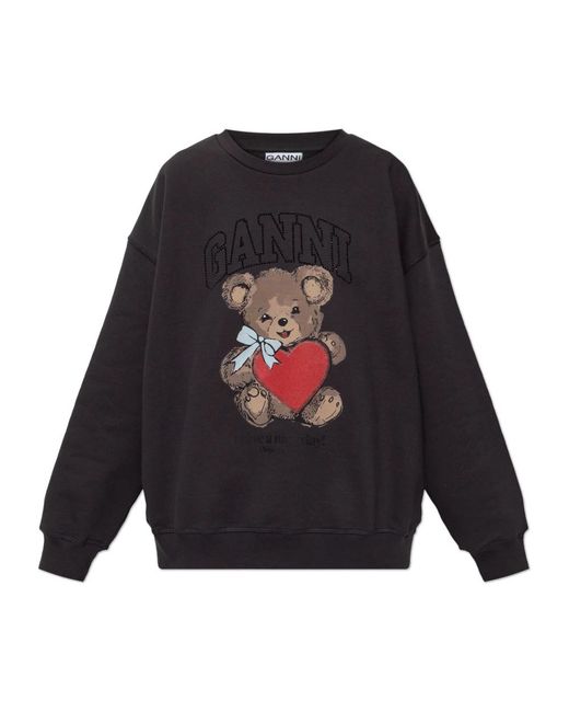 Ganni Blue Sweatshirts