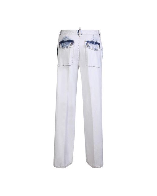 DSquared² White Straight Jeans