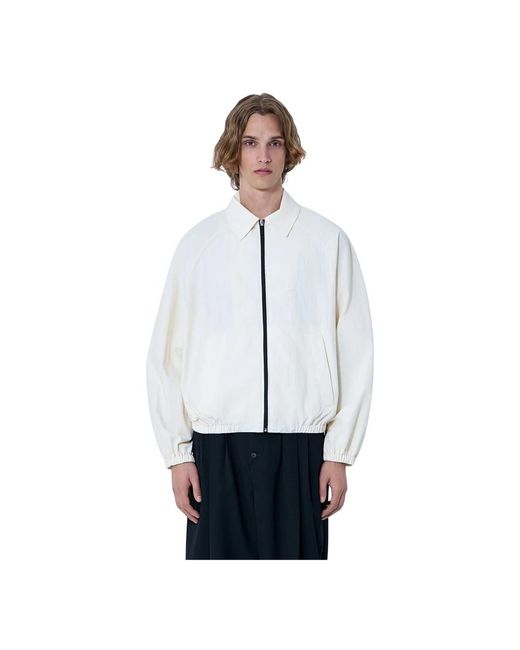 Jacquemus Jassen ,Wit ,Polyester Jas Met Ritssluiting in het White voor heren