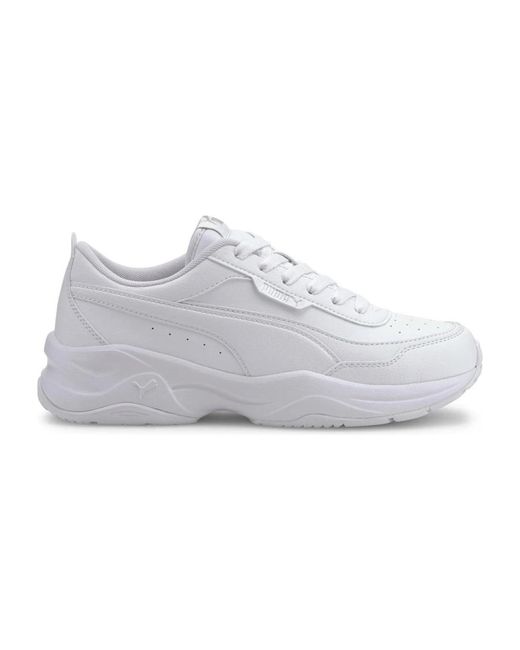 PUMA Gray Weiße freizeit-sneakers für frauen