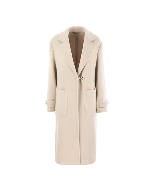 Fay Natural Single-Breasted Coats
