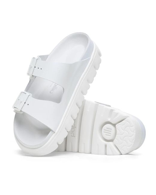 Birkenstock White Chunky weiße sandale exquisite stil