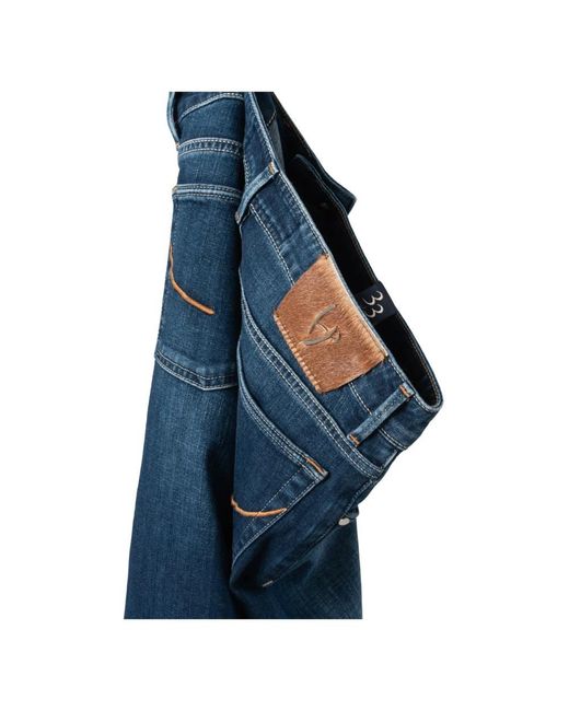 Hand Picked Blue Straight Jeans for men