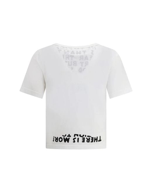 MM6 by Maison Margiela White T-Shirts