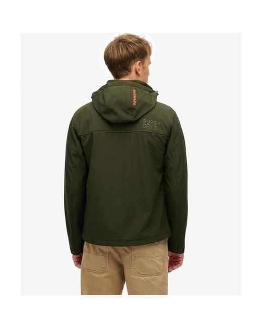 Superdry Jassen ,Groen ,Polyester Trekker Soft Shell Jacket Met Capuchon in het Green voor heren