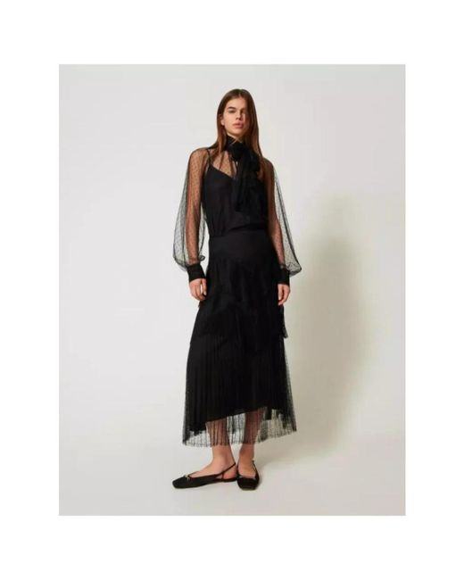 Twinset Black Midi Skirts