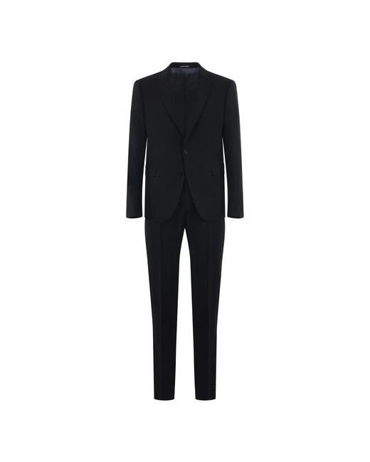 Emporio Armani Black Single Breasted Suits for men