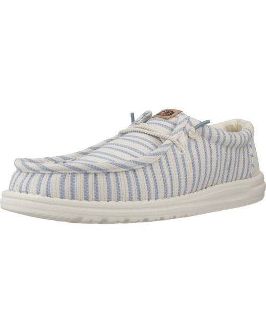 HeyDude Gray Laced Shoes for men