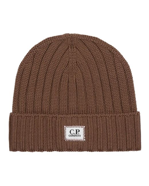 C P Company Brown Beanies for men