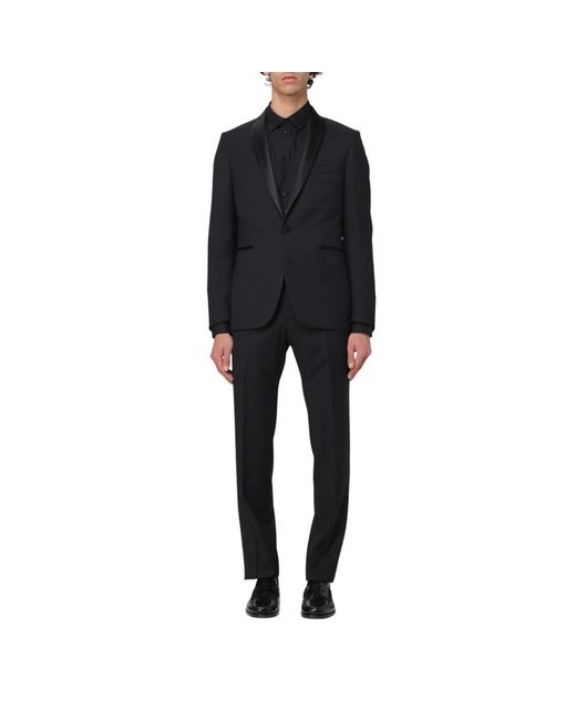 Tagliatore Black Single Breasted Suits for men