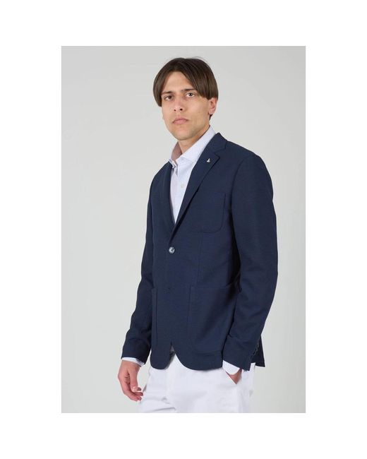AT.P.CO Jassen ,Blauw ,Polyester Spring Fabric Blazer in het Blue voor heren