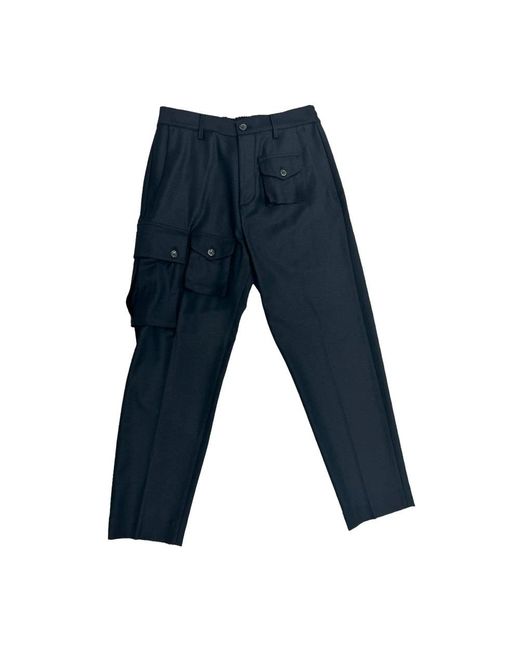 Nine:inthe:morning Blue Straight Trousers for men