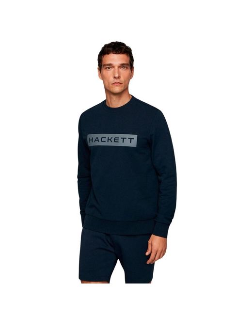Hackett Baumwoll elastan sweatshirt in Blue für Herren