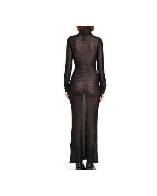 Yehuafan Black Knitted Dresses