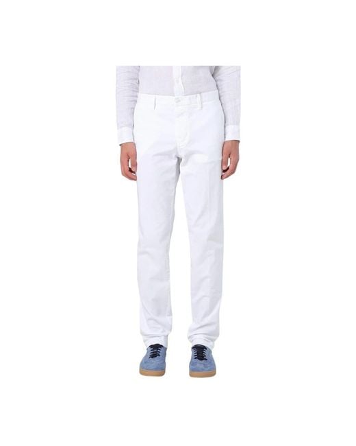 Slim-Fit Trousers di Blauer in White da Uomo
