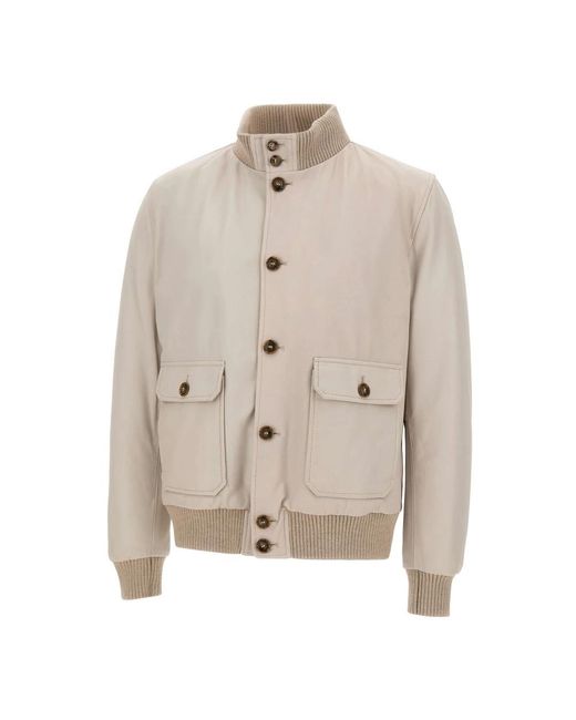 Leather Jackets Barba Napoli pour homme en coloris Natural