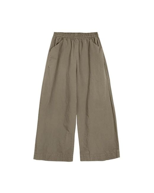 YMC Gray Wide Trousers for men