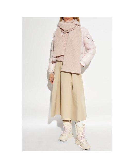 Moncler Truien & Vesten ,Roze ,Wol Alpaca-Blend Coltrui in het Natural