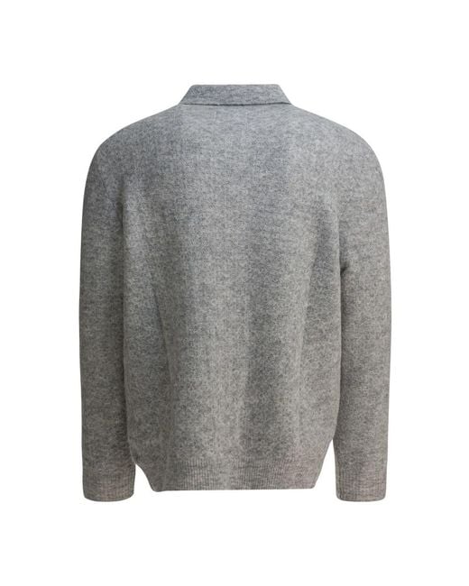 NN07 Gray V-Neck Knitwear for men