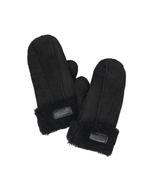 Warmbat Accessoires ,Zwart ,Wol Lammy Patchwork Handschoenen in het Black