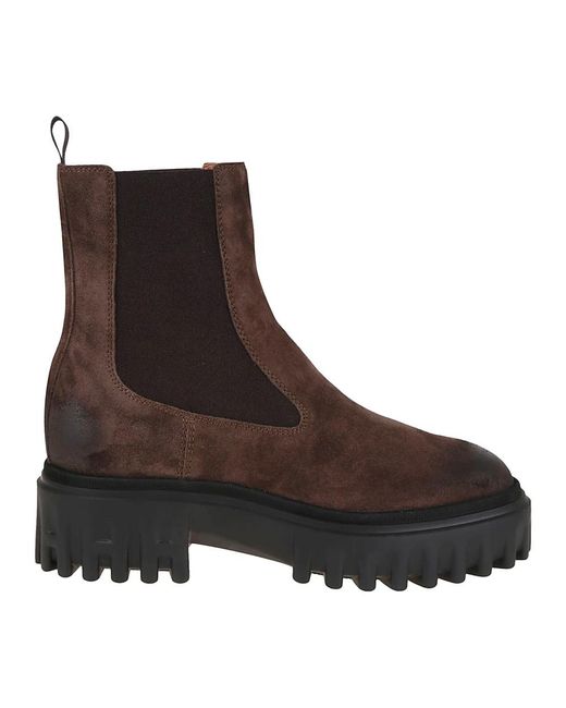 Hogan Brown Chelsea Boots