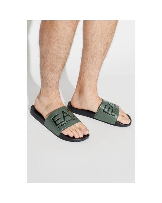 Sliders EA7 de hombre de color Green
