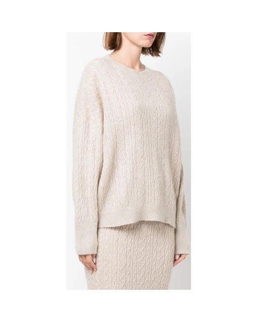 Brunello Cucinelli Natural Round-Neck Knitwear